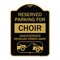 Signmission Reserved Parking for Choir Unauthorized Vehicles Towed Away With Tow Away Graphic, BG-1824-23128 A-DES-BG-1824-23128 - alternate 1